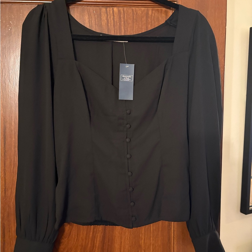 NWT - Abercrombie & Fitch Black Blouse (M)